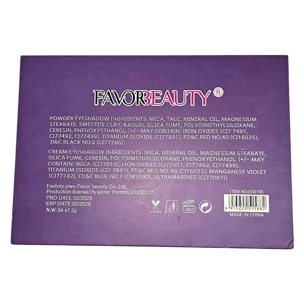 54 Color Eyeshadow Palette NIB Cartoon Character Makeup Favor Beauty